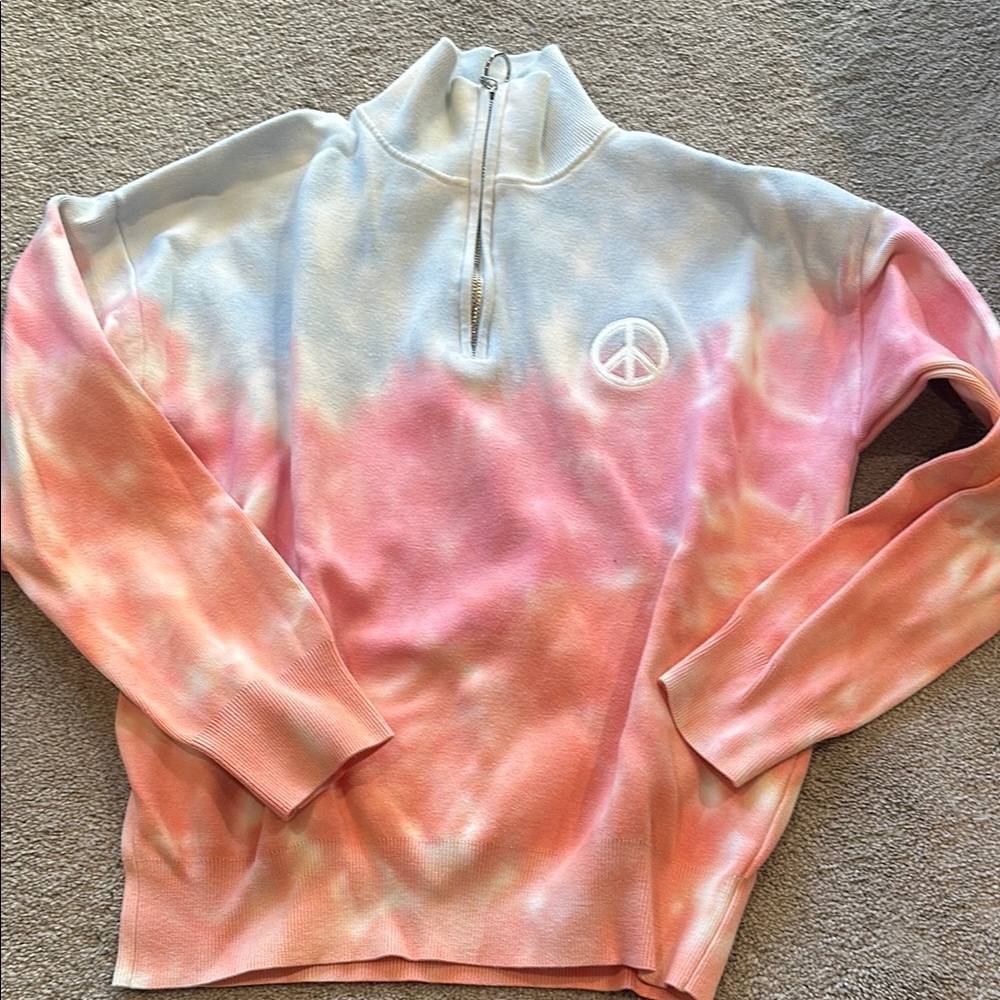Sandro tie dye half zip sweater - Picture 2 of 3